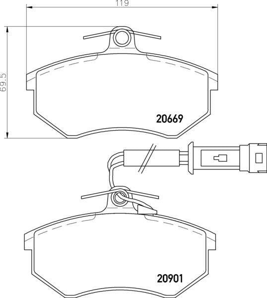 Mintex Brake Pad Set fits -Audi MDB1293 (also fits other vehicles)