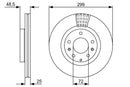 Bosch Brake Disc > Single Bd1387 Part No - 0986479542