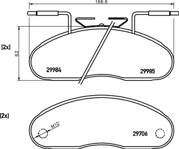 Mintex Brake Pad Set fits -Nissan MDB1729 (also fits other vehicles)