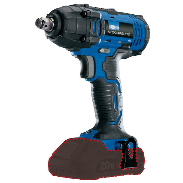 Draper Storm Force 20V Mid-Torque Impact Wrench, 1/2", 250Nm (Sold Bare)