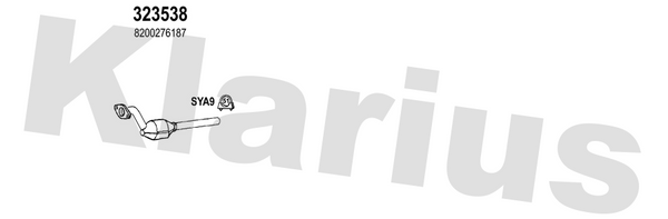 Klarius 323538 - Catalyst Type Approved Withpip  - Fits Renault Clio III  1.2i