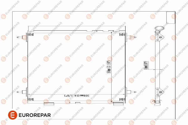 Eurorepar Air Conditioning Condenser - E163364