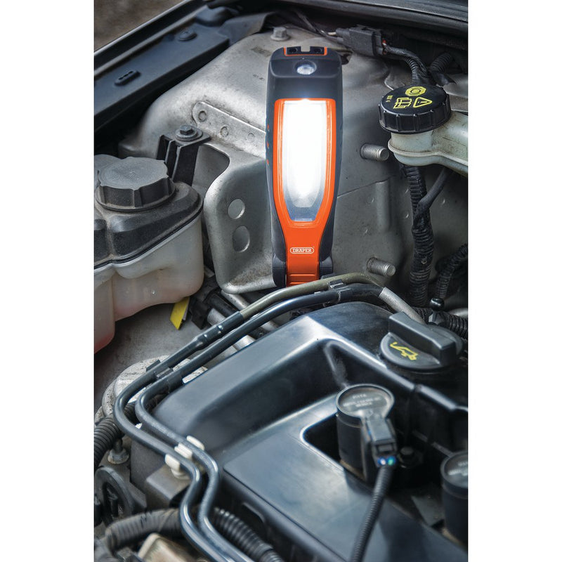 COB/SMD LED Rechargeable Inspection Lamp - 10W - 1 -000 Lumens - Orange