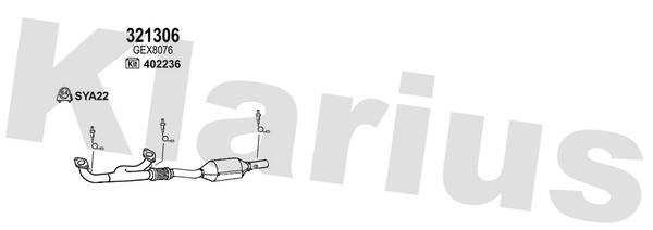Klarius 321306 - Catalyst Type Approved Withpip  - Fits Rover MGZT-T  2.5i