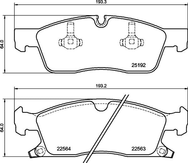 Mintex Brake Pad Set fits -Jeep MDB4134 (also fits other vehicles)