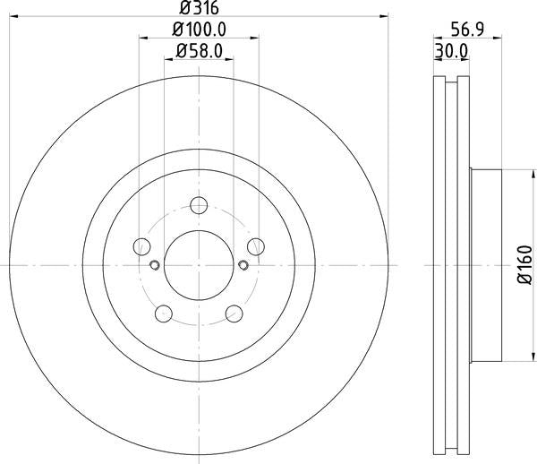 Mintex Brake Discs fits Subaru V320:5 MDC2339 (also fits other vehicles)