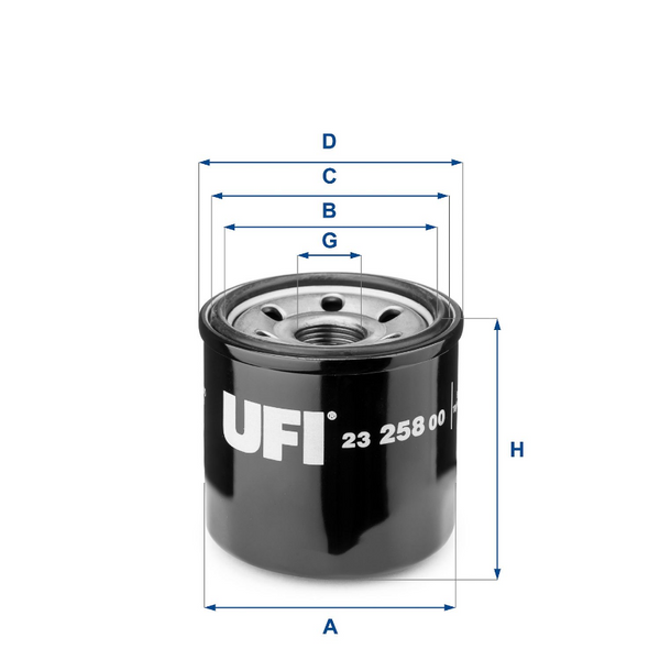 UFI Oil Filter - Ph4998 - 23.258.00