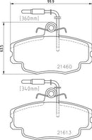 Mintex Brake Pad Set fits -Citroën MDB1520 (also fits other vehicles)