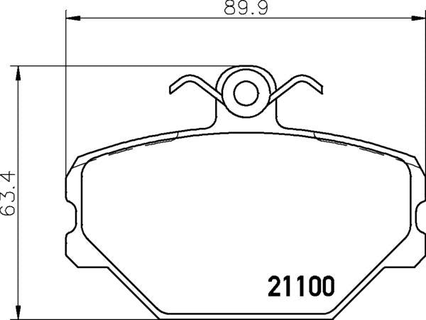 Mintex Brake Pad Set fits -Fiat Lancia MDB1606 (also fits other vehicles)