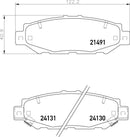 Mintex Brake Pad Set fits -Lexus Toyota MDB1710 (also fits other vehicles)