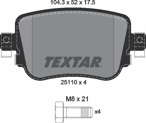 Textar Brake Pad Set - 2511001