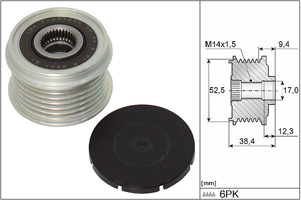 INA Alternator Freewheel Clutch - Part No - 535032910