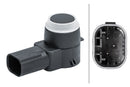 HELLA 6PX 358 141-261 Sensor, parking distance control - angled - 3-pin connector - Plugged