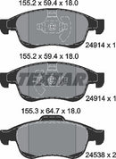 DACia Nissan Renault, Brake Pad Set - Textar 24914012400801