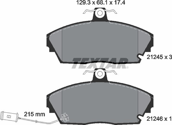 Textar Brake Pad Set - 2124501
