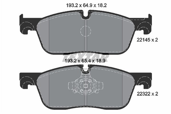 Textar Brake Pad Set - 2214501