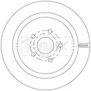 Borg & Beck Brake Disc Pair Part No -BBD5573