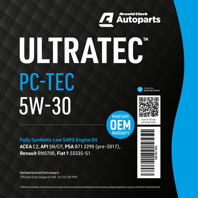 Ultratec PC-TEC 5W30 - 5 Litre Engine Oil