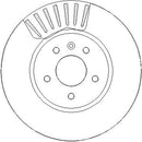 Disctech Brake Disc - Fits Land rover, Opel - ABD3415 - Front Axle