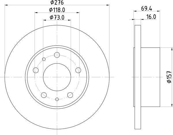 Mintex Brake Discs fits -Iveco S276:5 MDC1439 (also fits other vehicles)