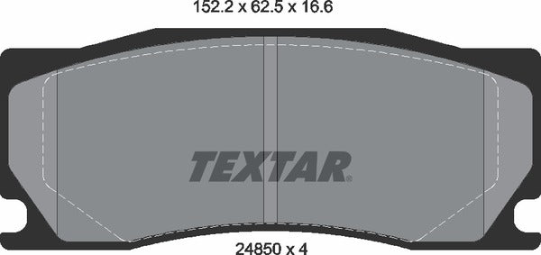 Textar Brake Pad Set - 2485001