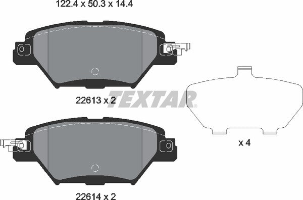 Textar Brake Pad Set - 2261301