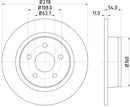 Mintex Brake Discs fits -Ford S280:5 MDC1663 (also fits other vehicles)