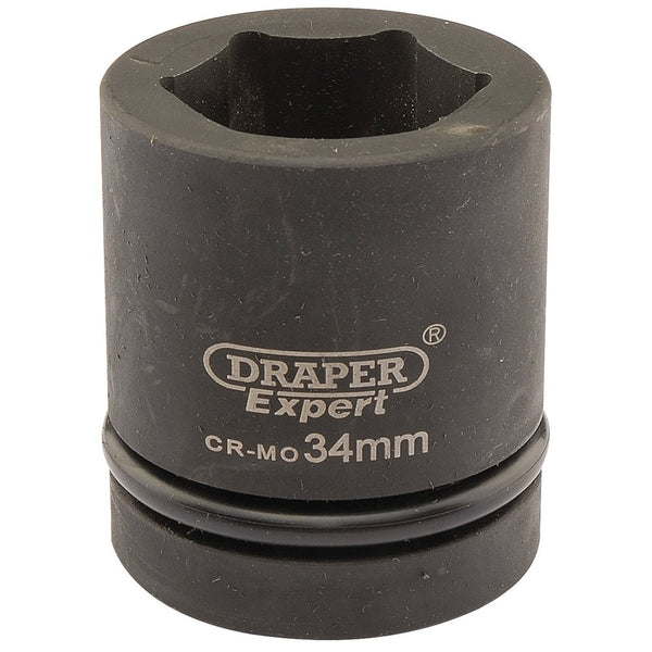 Expert HI-TORQ 6 Point Impact Socket, 1" Sq Dr, 34mm