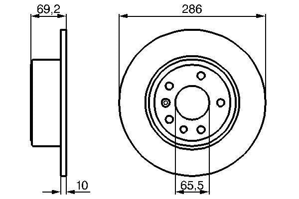Bosch Brake Disc Pair Part No - 0986478436