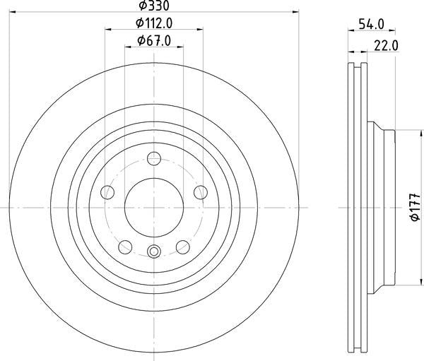Mintex Brake Discs fits -MercedesBenz V328:5 MDC2672 (also fits other vehicles)