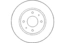 Disctech Brake Disc - Fits Mitsubishi - ABD3003 - Front Axle
