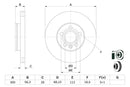 Bosch Brake Disc Single Part No - 0986479037