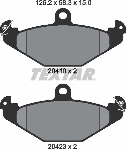 Textar Brake Pad Set - 2041001