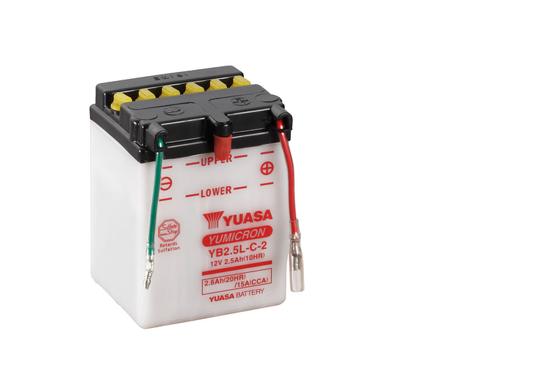 YB2.5L-C-2 (DC) 12V Yuasa Yumicron Motorcycle Battery