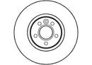 Disctech Brake Disc - Fits Ford, Honda - ABD2952 - Front Axle