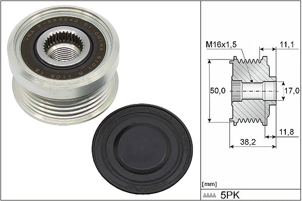 INA Alternator Freewheel Clutch - Part No - 535033710
