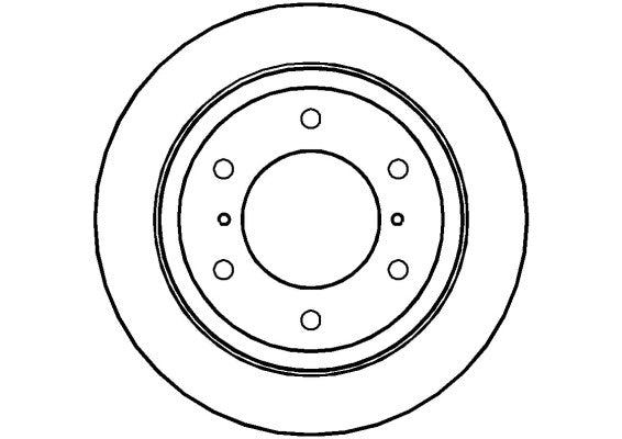Disctech Brake Disc - Fits Mitsubishi, Nissan - ABD2250 - Rear Axle