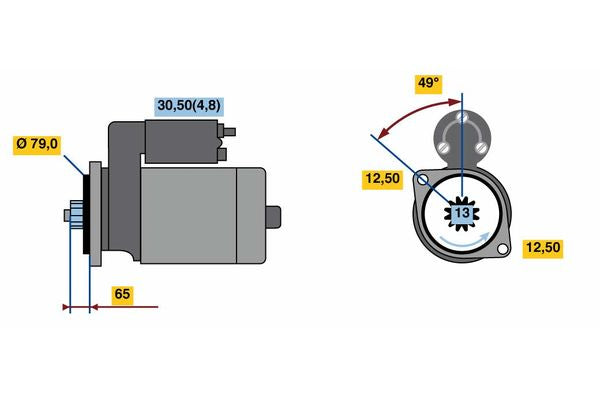 Bosch Starter Part No - 0001153009