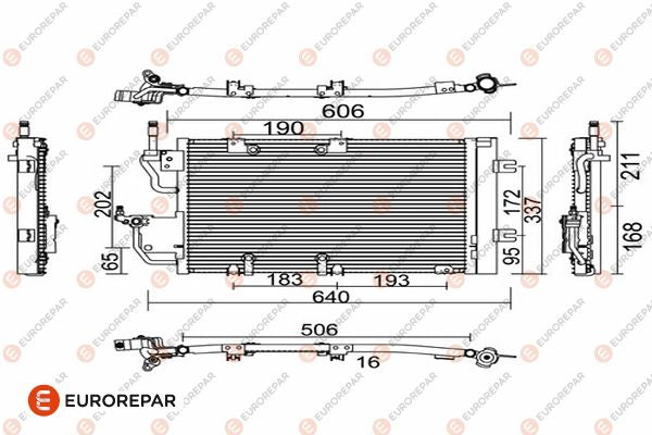 Eurorepar Air Conditioning Condenser - 1609634380