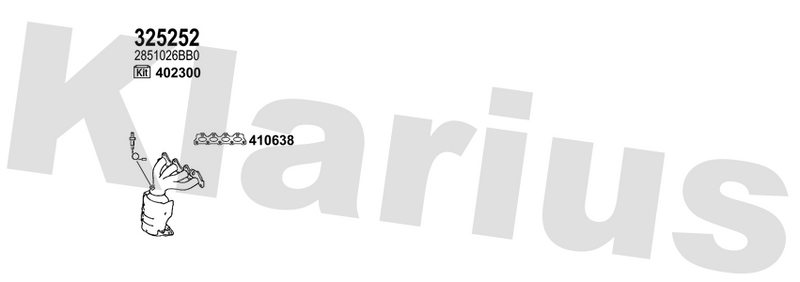 Klarius 325252 - Catalyst Type Approved Withpip  - Fits Hyundai Accent 1.4