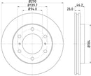 Mintex Brake Discs fits -Mitsubishi V300:5 MDC2040 (also fits other vehicles)