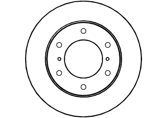 Disctech Brake Disc - Fits Mitsubishi - ABD2233 - Front Axle