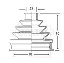 Borg & Beck Cv Joint Boot Kit Part No -BCB2255