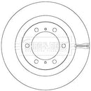 Borg & Beck Brake Disc Single Part No -BBD5942S