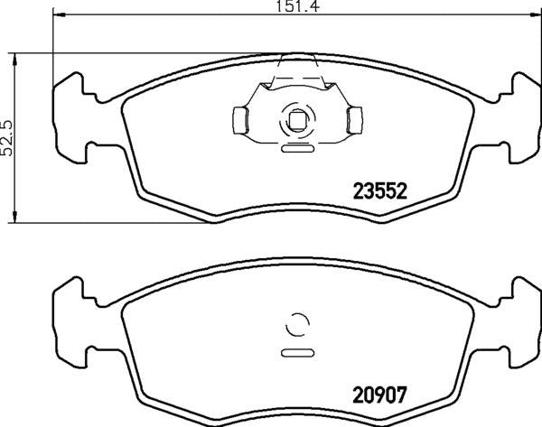 Mintex Brake Pad Set fits -Fiat MDB2076 (also fits other vehicles)