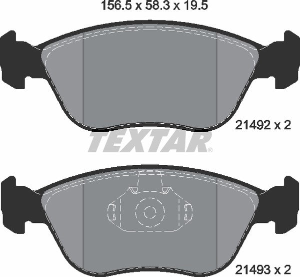 Textar Brake Pad Set - 2149201
