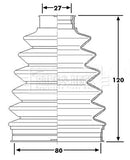 Borg & Beck Cv Joint Boot Kit Part No -BCB6230