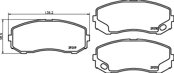 Mintex Brake Pad Set fits - MDB2988 (also fits other vehicles)