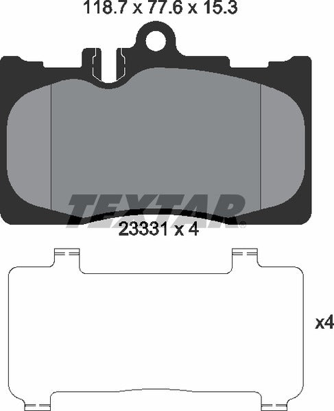 Textar Brake Pad Set - 2333102