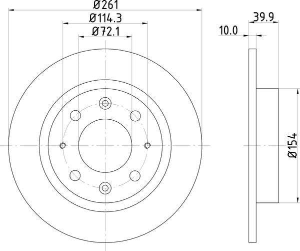 Mintex Brake Discs fits -Kia S261:4 MDC1409 (also fits other vehicles)